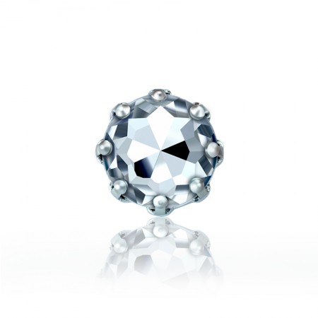 12mm runder, flacher Rückseiten-Rhinestone in Krallen-Nähbecher