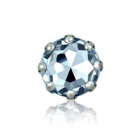 14mm runder, flacher Rückseiten-Rhinestone in Krallen-Nähbecher