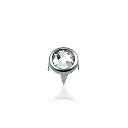 Glass Stone - Glass stone in metal prong setting