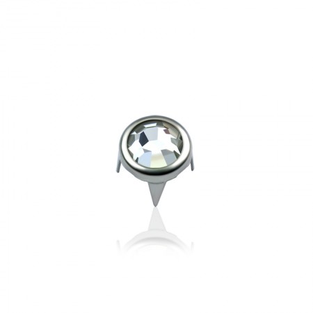 Glass Stone - Glass stone in metal prong setting