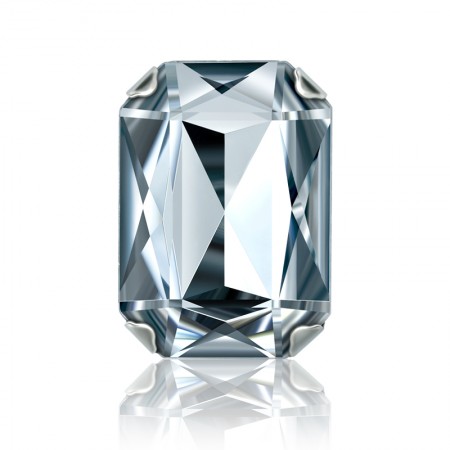 18x25mm Oktagon-Rhinestone zum Aufnähen mit Krallenfassung - 18x25mm rechteckiger Acrylstein mit Nähfassung