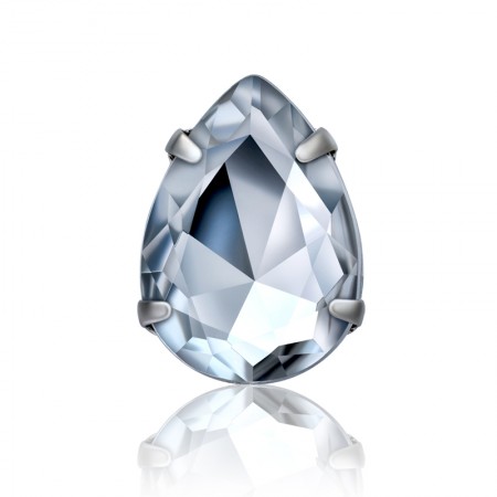 13x18mm Water Drop Rhinestone with Metal Sew-on Setting