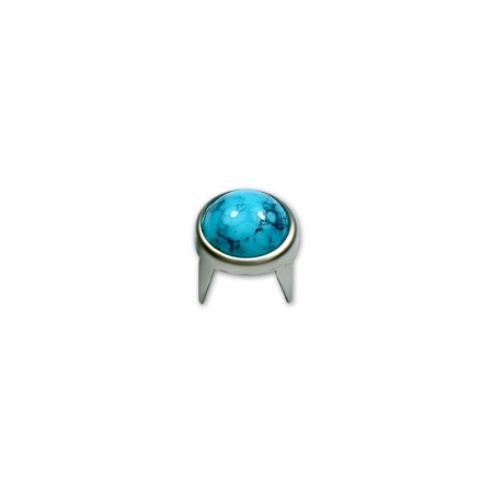 6mm Preset Cabochon stone with prongs - 6mm Cabochon Claw Nailhead
