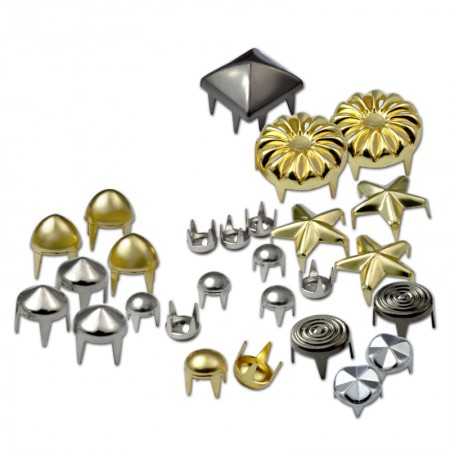 Allstarco 11mm Spike Studs with Nail 20 Pcs Gold