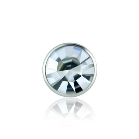 10mm Faceted Round Rhinestone Closed End Rivet With Cap