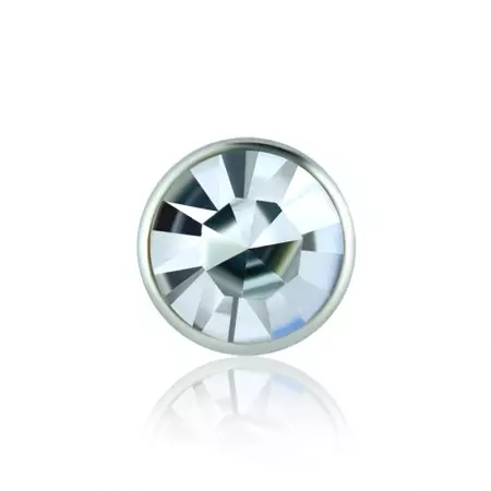 11mm Round Rhinestone Tubular Rivet (open end) - 11mm round rhinestone rivet