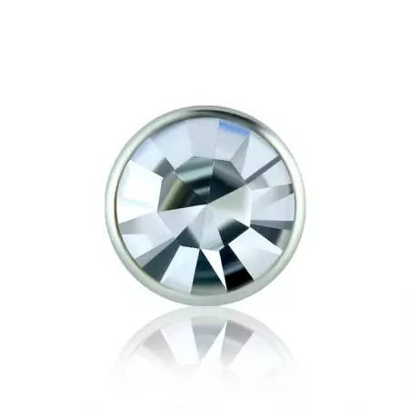 12mm Round Rhinestone Tubular Rivet (open end) - 12mm round rhinestone rivet