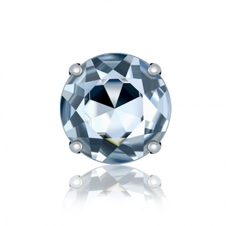 Bouton Pression Snap en Métal Strass Diamant 18mm - Fantasyline