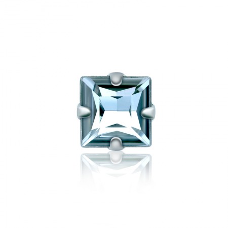 12x12mm Square Rhinestone with Prongs Metal Setting