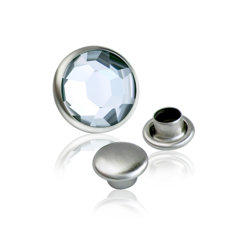 7mm Shiny Flat Back Rhinestone Close End Rivet with Cap | Durable and ...