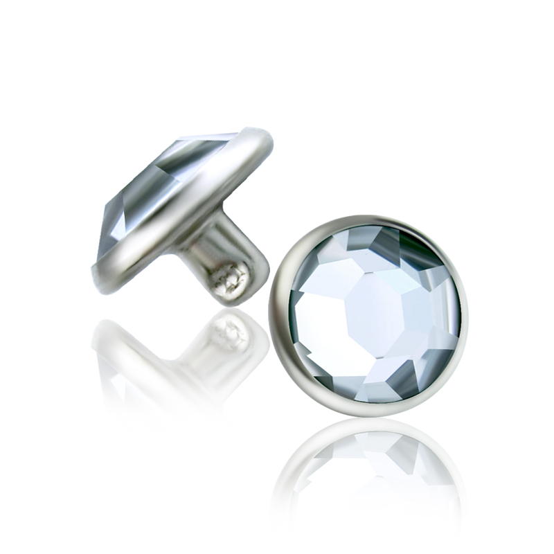 12mm Shiny Faceted Round Rhinestone Closed End Rivet With Cap | Durable ...