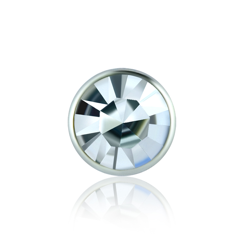 11mm Shiny Faceted Round Rhinestone Closed End Rivet With Cap | Durable ...