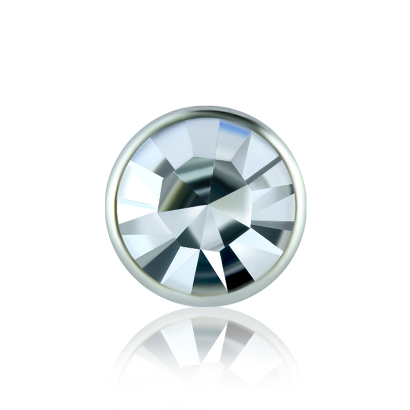 12mm Shiny Faceted Round Rhinestone Closed End Rivet With Cap | Durable ...