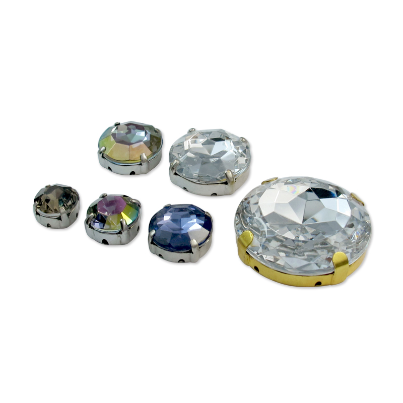 20mm Round Rhinestone with Metal Sewing Setting | OEM & Bulk Supply ...