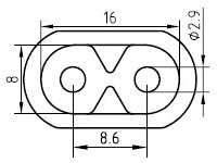 Cordon d'alimentation Suisse ‐ Italie - AC-CM503