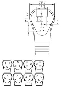 Cable de Alimentación de Taiwán