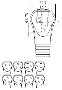 Cable de Alimentación de Taiwán