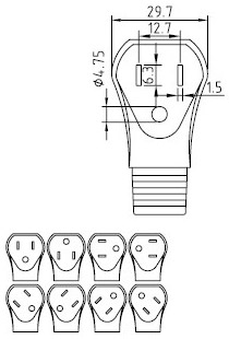 Cable de Alimentación de Taiwán