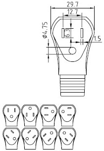 Cavo di Alimentazione di Taiwan