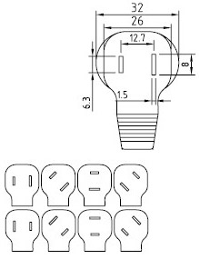 Cabo de Alimentação dos EUA