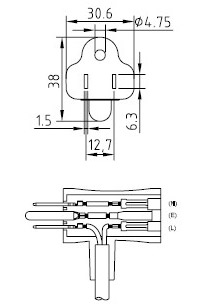 Cordon d'alimentation américain