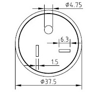 Cabo de Alimentação dos EUA - AC-CM262