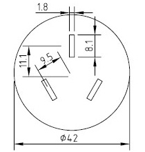 Cordon d'alimentation de Chine
