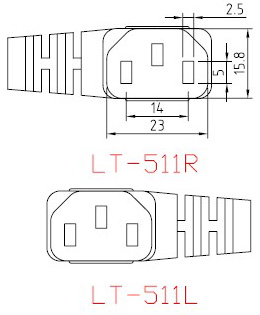 जापान पावर कॉर्ड - AC-CM511R&L