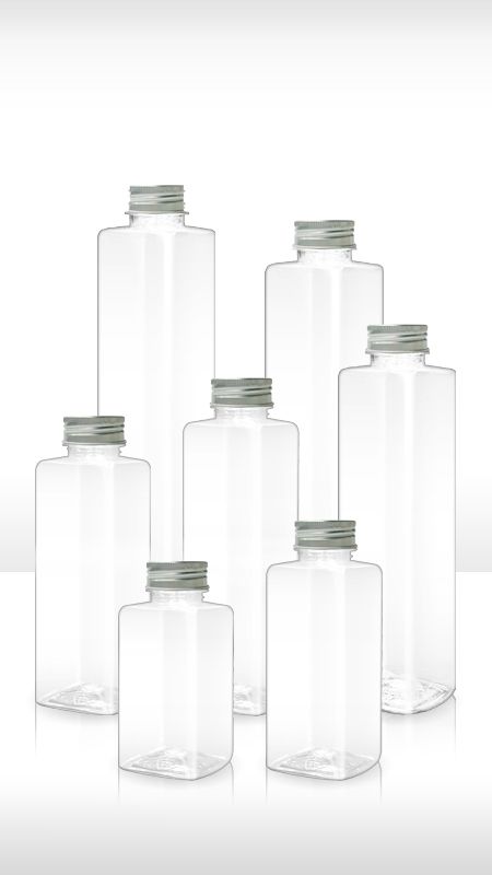 Bottiglie cubiche spesse da 38 mm in PET - Bottiglie cubiche spesse da 38 mm in PET