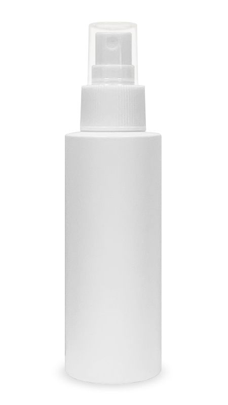 Spray de mâini HDPE 100ml (HDPE-DE-100) - Sticlă cilindrică de pulverizare HDPE de 100 ml