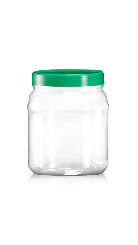 Πλαστικά Βάζα PET 1130ml Με Ευρεία Στόμια (C1030) - 1130 ml Πλαστικό Στρογγυλό Βάζο PET