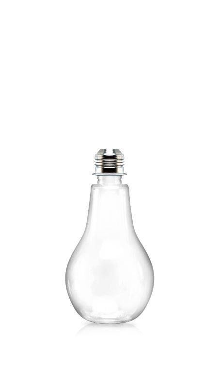 Botella en forma de bombilla de PET de 370 ml con tapa de 28 mm (LB360)