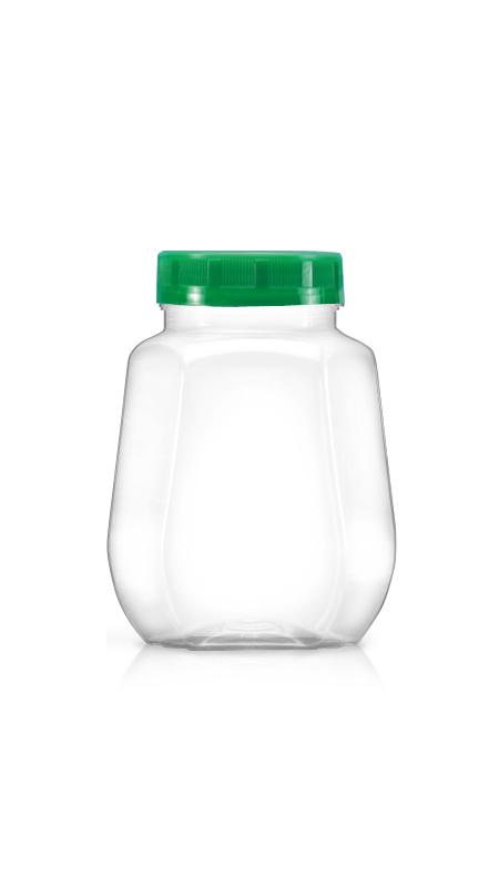 PET 63mm 600ml Octagonal Jars (B648) - 600 ml PET Octagonal Taper Jar Certification FSSC, HACCP, ISO22000, IMS, BV