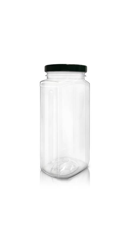 PET 63mm 536ml Hexagonal Jars with Metal Lids (WM536) - 536 ml PET Octagonal Jar with Metalic Lid & Certification FSSC, HACCP, ISO22000, IMS, BV