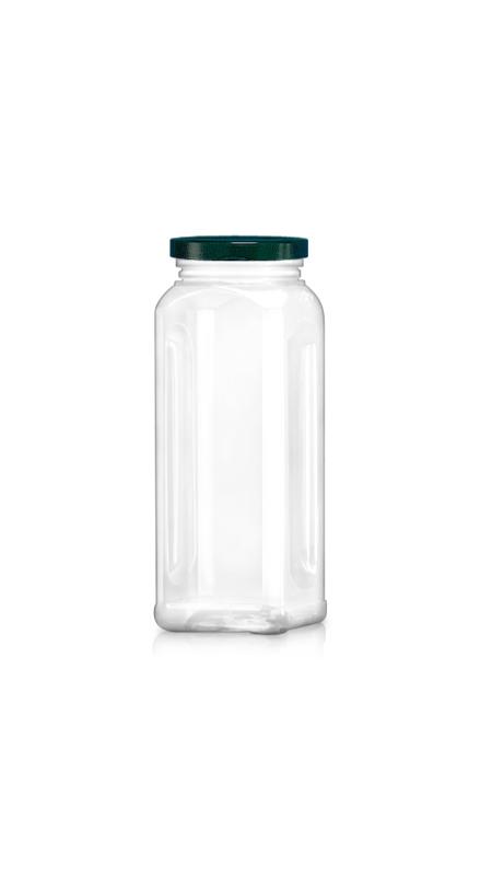 PET 63mm 590ml Octagonal Medium Jars with Metal Lid (WM588) - 590 ml PET Octagonal Jar with Metalic Lid and Certification FSSC, HACCP, ISO22000, IMS, BV