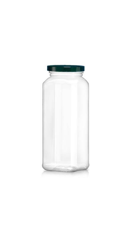 PET 63mm 670ml Octagonal Medium Jars with Metal Lid (WM658) - 670 ml PET Octagonal Jar with Metalic Lid and Certification FSSC, HACCP, ISO22000, IMS, BV
