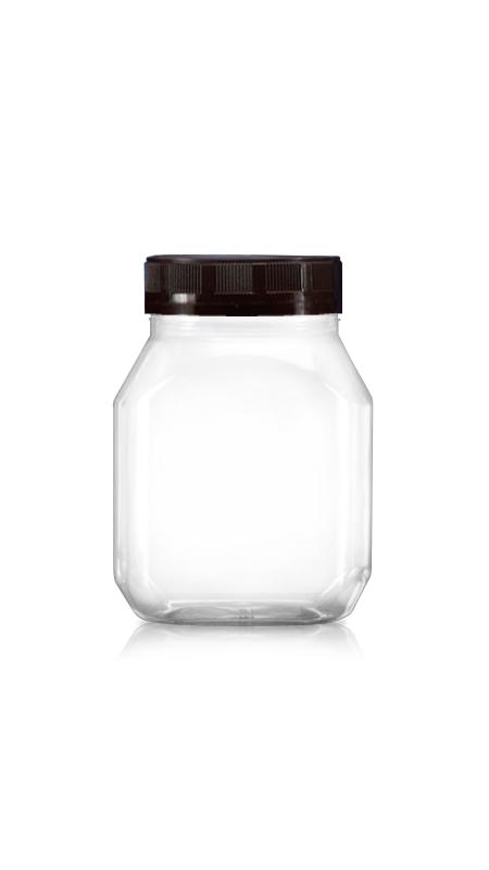 PET 63mm 400ml Rectangle medium Jars (B401) - 400 ml PET Rectangle Taper Jar with Certification FSSC, HACCP, ISO22000, IMS, BV