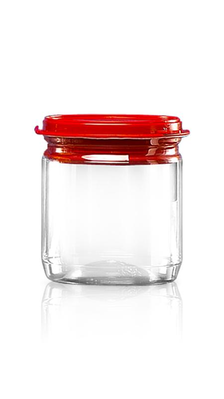 PET 400ml Easy Open Can with Plastic Lid (307-450P) - 400 ml EOE PET Jar with Plastic Lid & Certification FSSC, HACCP, ISO22000, IMS, BV