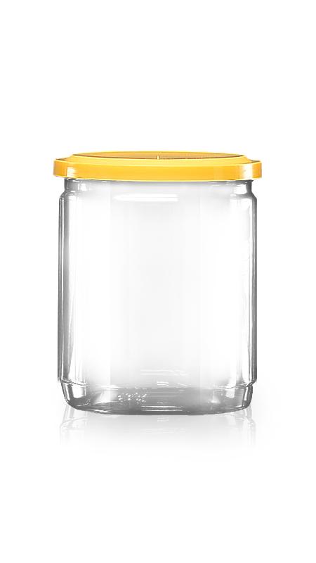 PET 460ml Easy Open Can with Aluminum Lid (307-460) - 460 ml EOE PET Jar with Aluminum Lid & Certification FSSC, HACCP, ISO22000, IMS, BV