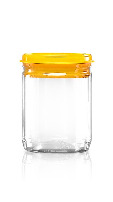 PET 460ml Easy Open Can with Plastic Lid (307-460P) - 460 ml EOE PET Jar with Plastic Lid & Certification FSSC, HACCP, ISO22000, IMS, BV