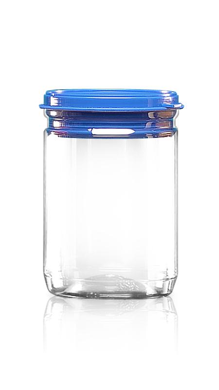 PET 500ml Easy Open Can with Plastic Lid (307-600P) - 500 ml EOE PET Jar with Plastic Lid & Certification FSSC, HACCP, ISO22000, IMS, BV