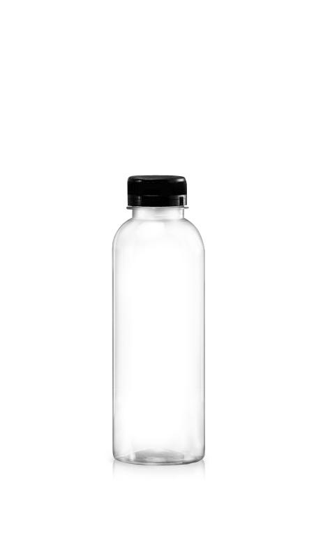 Bottiglie Winchester PET da 510 ml con tappo da 38 mm (65-500) - Bottiglia PET stile Boston da 510 ml per confezionamento di bevande fresche con certificazione FSSC, HACCP, ISO22000, IMS, BV