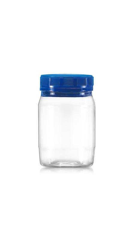PET 63mm 300ml Round small Jars (B300) - 300 ml PET-Rundglas mit Zertifizierung FSSC, HACCP, ISO22000, IMS, BV
