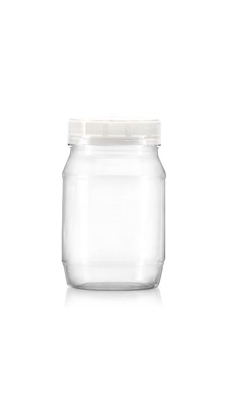 Borcan mic rotund PET de 350 ml cu gât de 63 mm (B350)