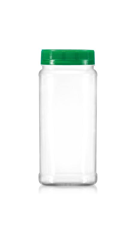 Barattoli rotondi medi in PET da 63 mm 480 ml (B480N) - Bottiglie in plastica PET rotonde B480N