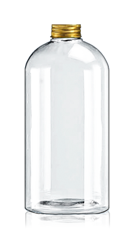 Botellas redondas Boston de PET de 32 mm y 1022 ml (32-95-1001) - Botella PET ovalada de 1022 ml para envasado de té frío con certificación FSSC, HACCP, ISO22000, IMS, BV