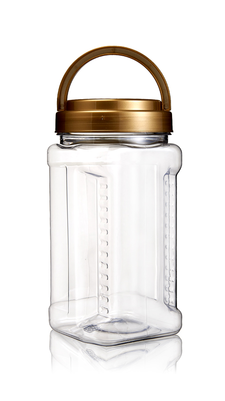 Słoiki kwadratowe PET 89mm 1000ml z uchwytem (D1004)