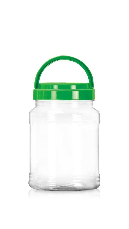 Borcan Rotund PET de 89mm, 1050ml (D1038) - 1050 ml PET Borcan Rotund cu Certificare FSSC, HACCP, ISO22000, IMS, BV