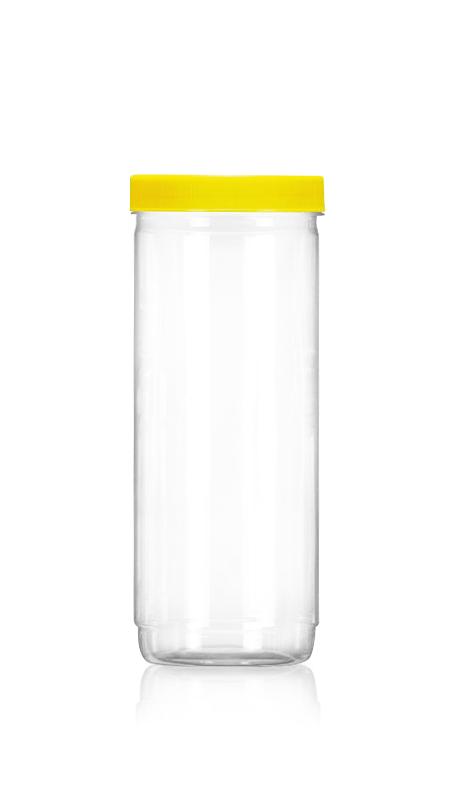 PET 89mm 1200ml Round jars (D1207) - 1200 ml PET Round Jar with Certification FSSC, HACCP, ISO22000, IMS, BV
