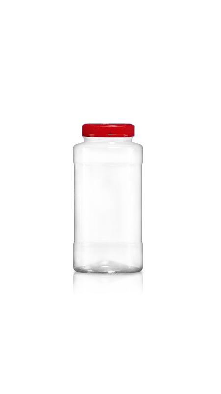 PET 53mm 580ml Medium Potten (F600) - 580 ml PET Ronde Pot met Certificering FSSC, HACCP, ISO22000, IMS, BV